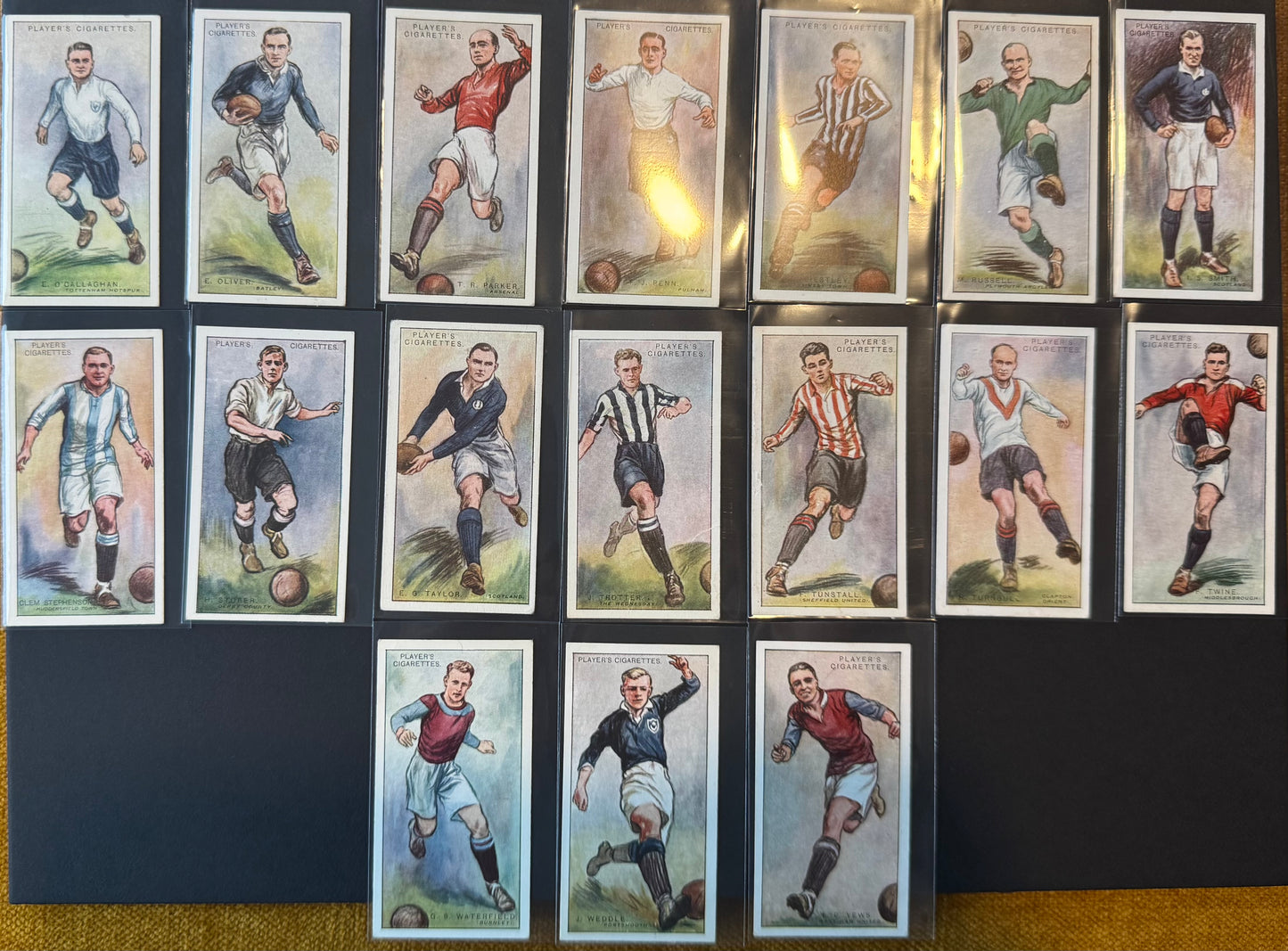 John Player Footballers Cigarette Cards 1928 Full Set 1-50