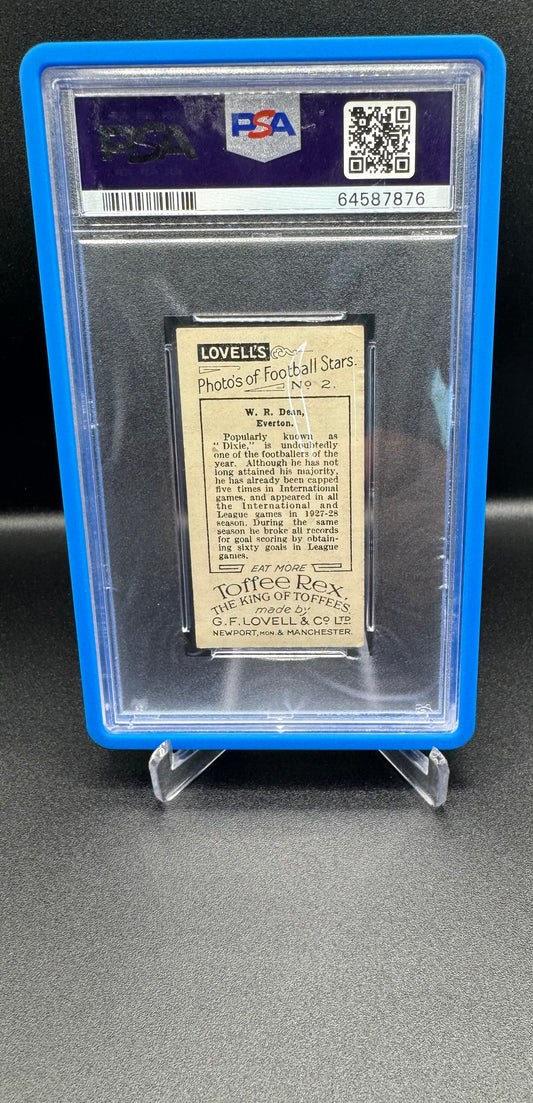 1928 W.R. Dixie Dean G.F. Lovell & Co. Photo’s Of Football Stars PSA 1