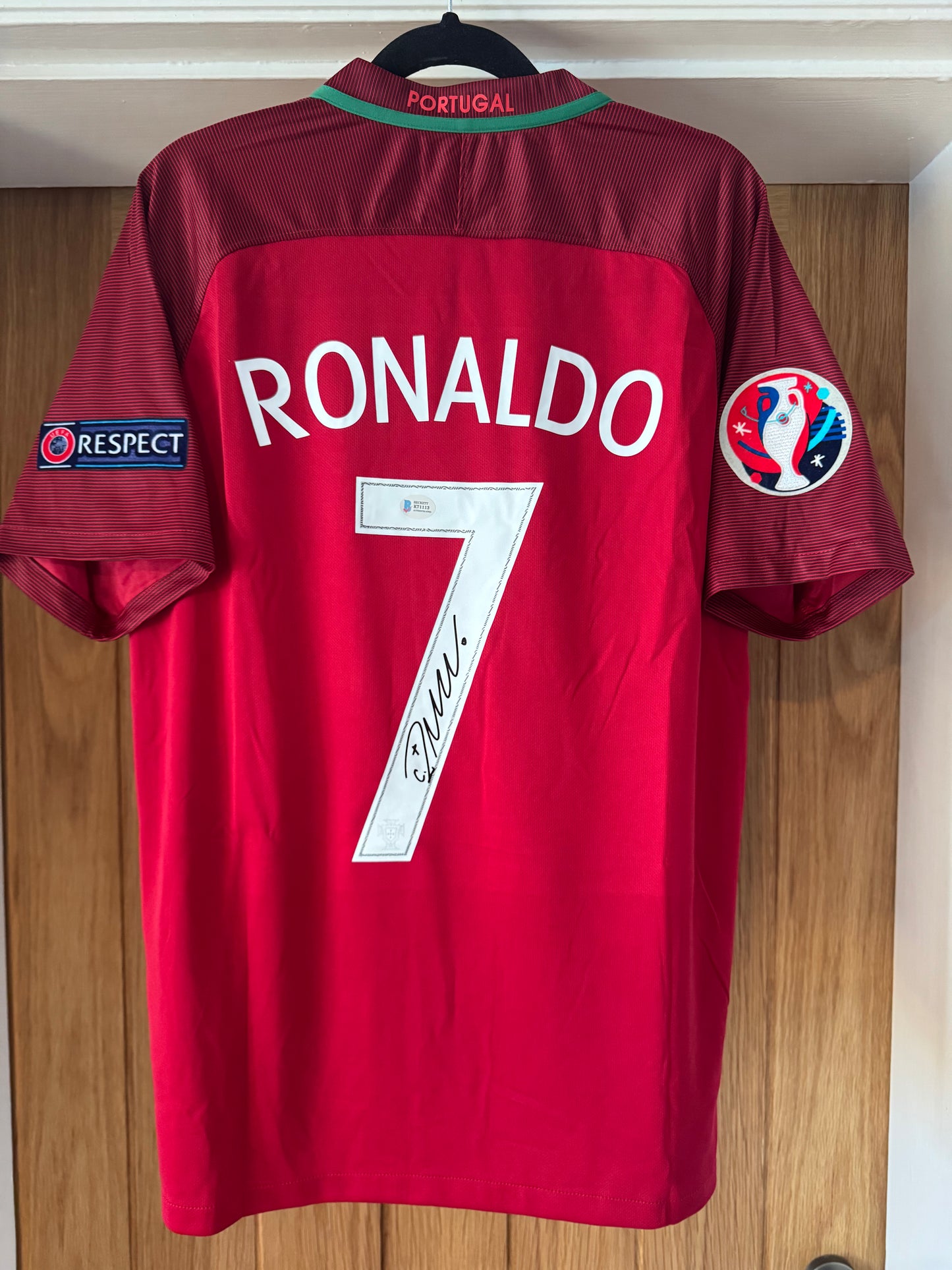 Cristiano Ronaldo Signed & Beckett Authenticated Portugal Shirt