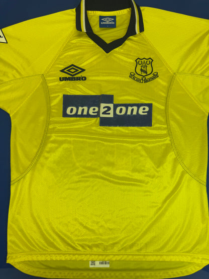 Everton 1998/99 - Umbro Third Shirt - Match Worn Marco Materazzi - VGC