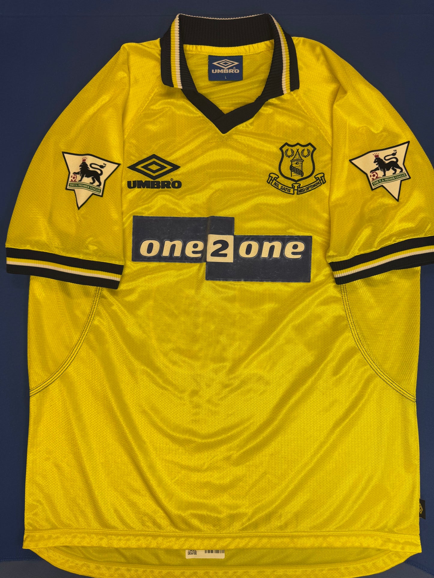 Everton 1998/99 - Umbro Third Shirt - Match Worn Marco Materazzi - VGC