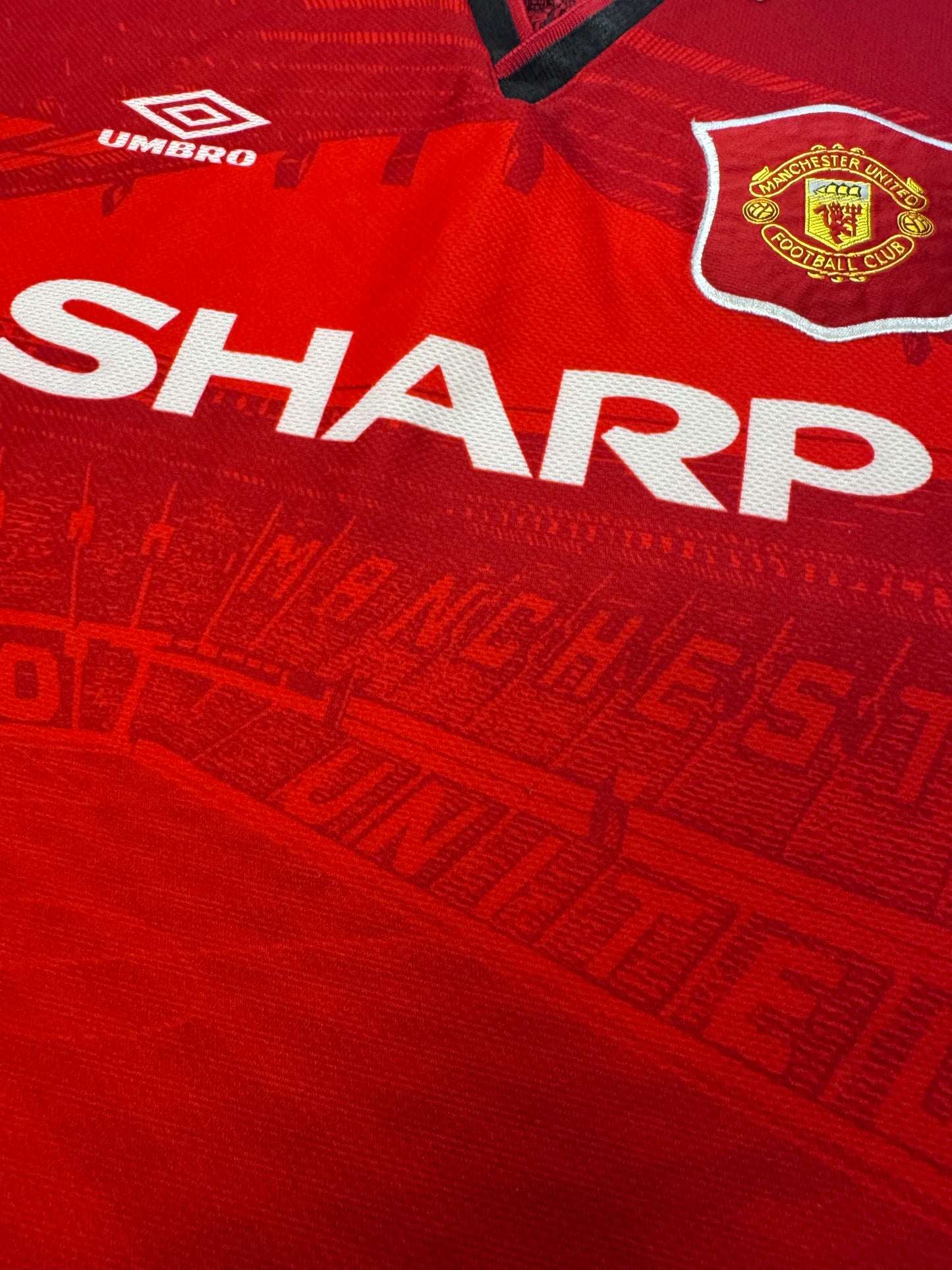 Manchester United 1995/96 - Home - XL - Cantona Nameset Very Good Condition