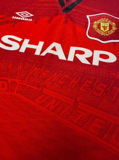 Manchester United 1995/96 - Home - XL - Cantona Nameset Very Good Condition