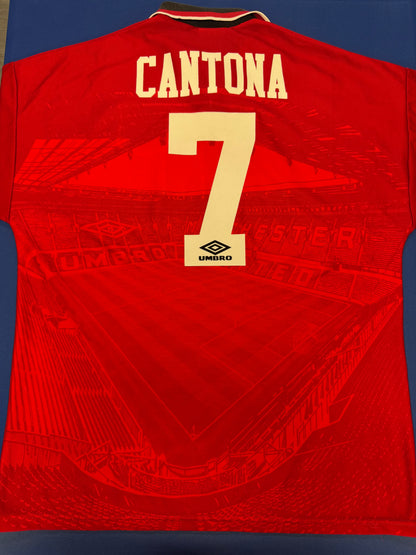 Manchester United 1995/96 - Home - XL - Cantona Nameset Very Good Condition
