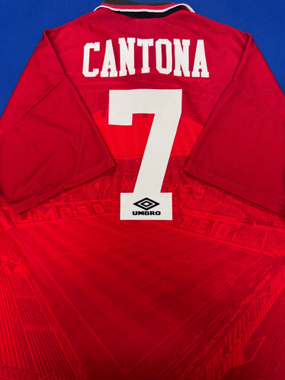 Manchester United 1995/96 - Home - XL - Cantona Nameset Very Good Condition