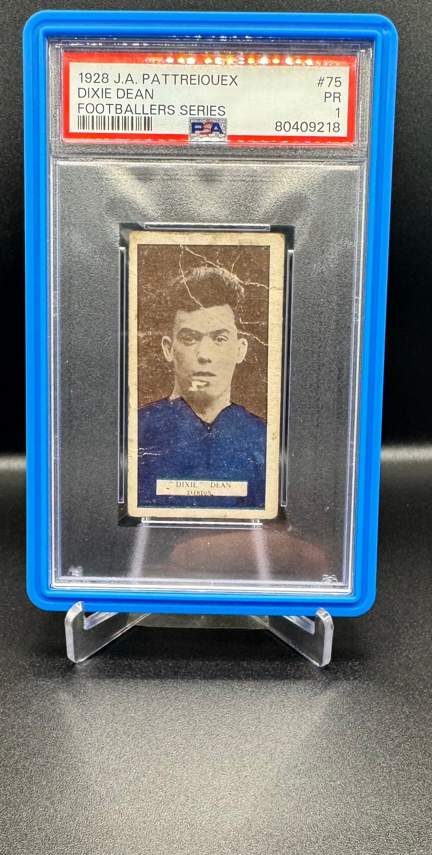 1928 Dixie Dean Everton J.A. Pattreiouex Footballers Series PSA 1