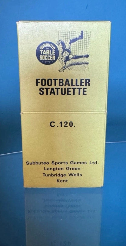 Subbuteo Vintage Footballer Statuette C.120. Boxed Tottenham Hotspurs