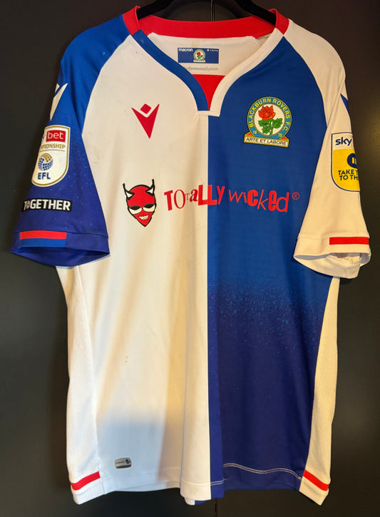 Bradley Dack Blackburn Rovers Player Worn shirt v Watford signed by four players